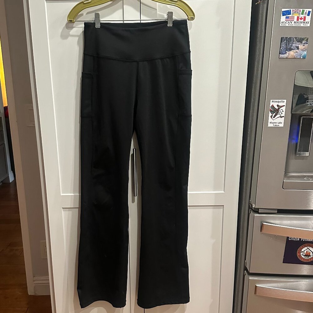 R. Sofia Yoga Active Leggings, Size Large, Black